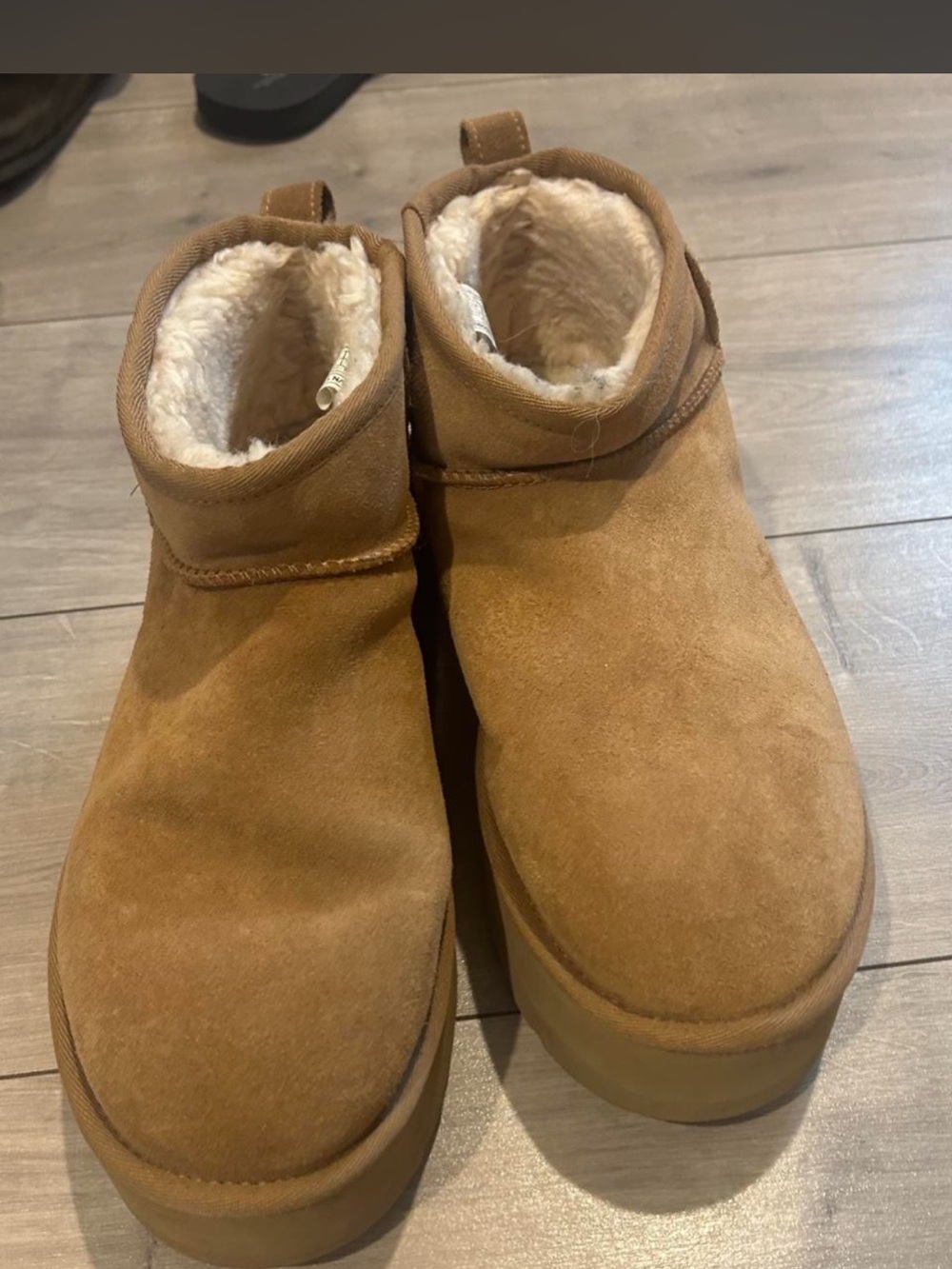 UGG women’s Chestnut Suede Shearling-Lined Ankle Boots